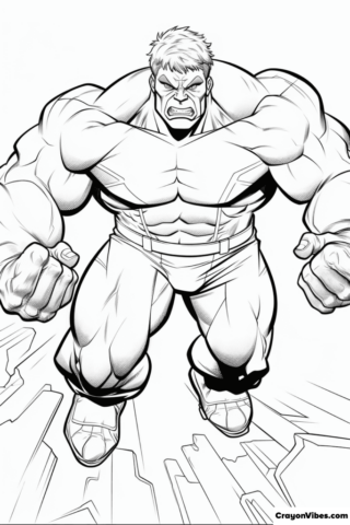 hulk coloring pages printables for kids and adults