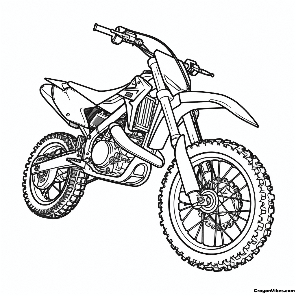 Dirt Bike Coloring Pages Free Printables for Kids & Adults