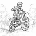 Disegni da colorare di moto da cross stampabili gratuitamente