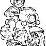 Free printables motorcycle coloring pages