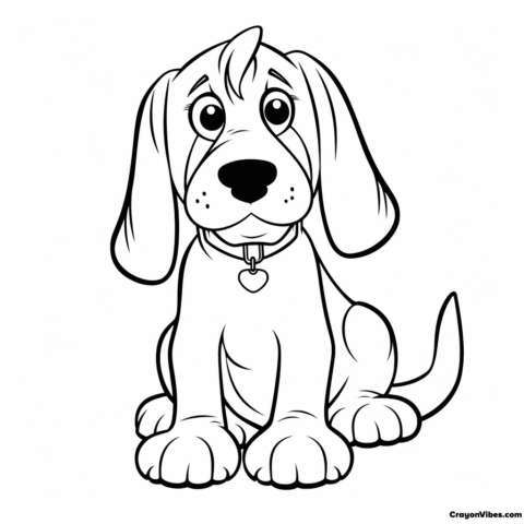 Basset Hound Coloring Pages Free printable