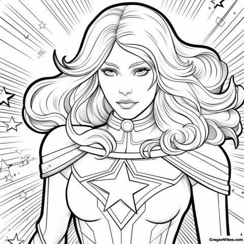 captain marvel coloring pages for kids and adults