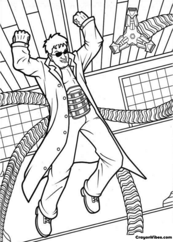 doctor octopus coloring pages for kids
