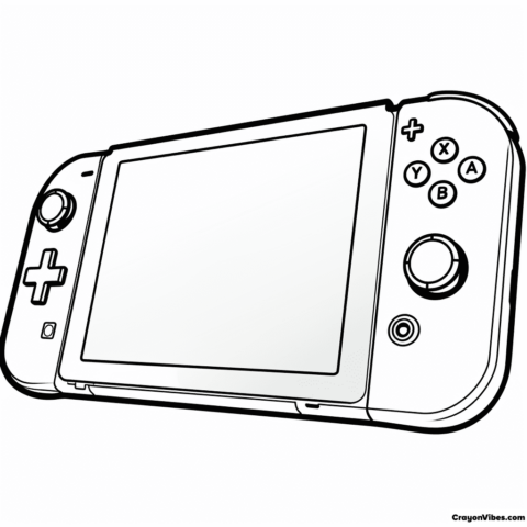 nintendo switch coloring pages for kids