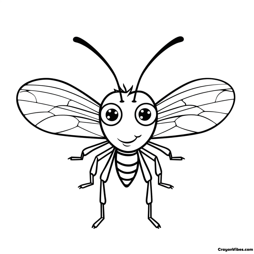 Wasp Coloring Pages Free Printable for Kids & Adults