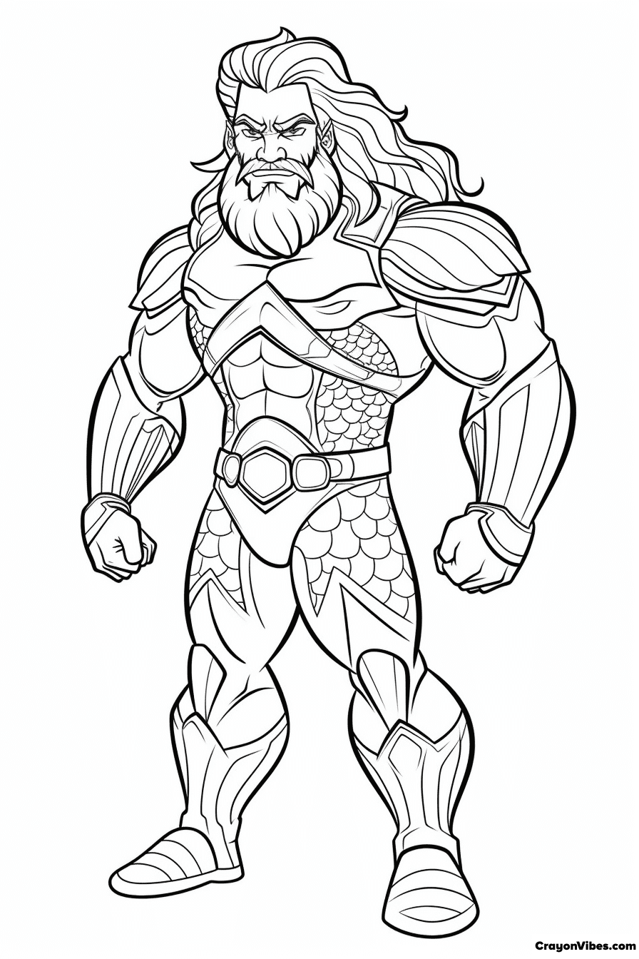 Aquaman Coloring Pages Free Printable