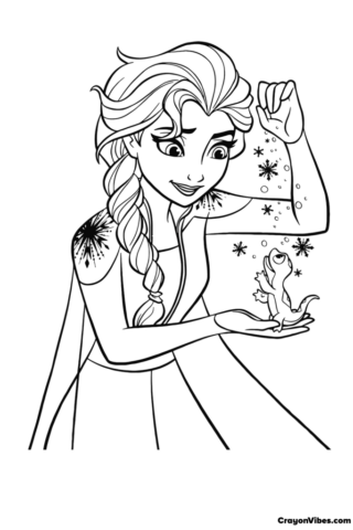 Elsa coloring pages to print