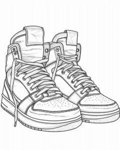 Basketball Shoe Coloring Pages for Adults