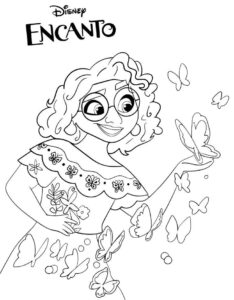 Mirabel Encanto Coloring Pages Free Printable for Kids